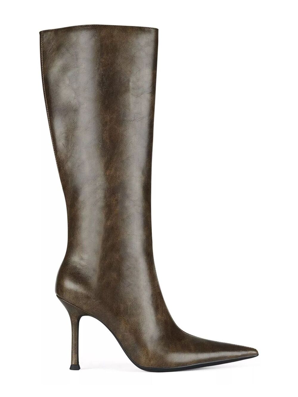 Steve Madden Darling3 Distressed Boots in Olive 8 ($240)